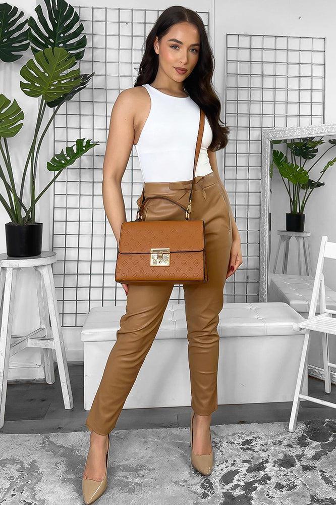 Logo Emboss Smart Satchel Handbag-SinglePrice