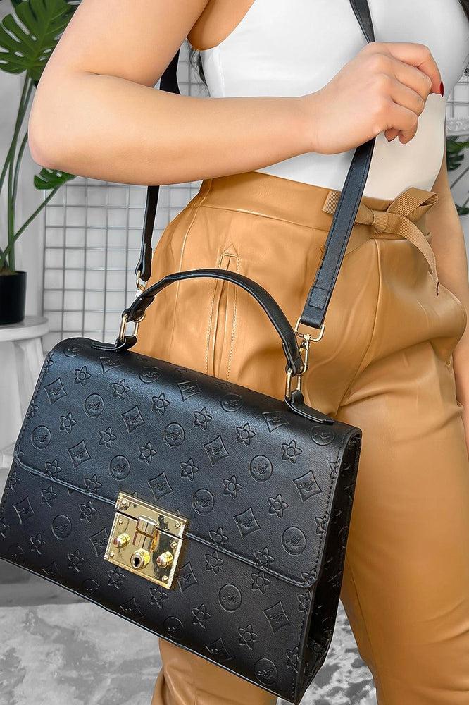 Logo Emboss Smart Satchel Handbag-SinglePrice