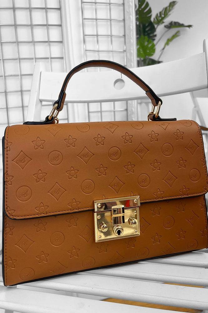 Logo Emboss Smart Satchel Handbag-SinglePrice