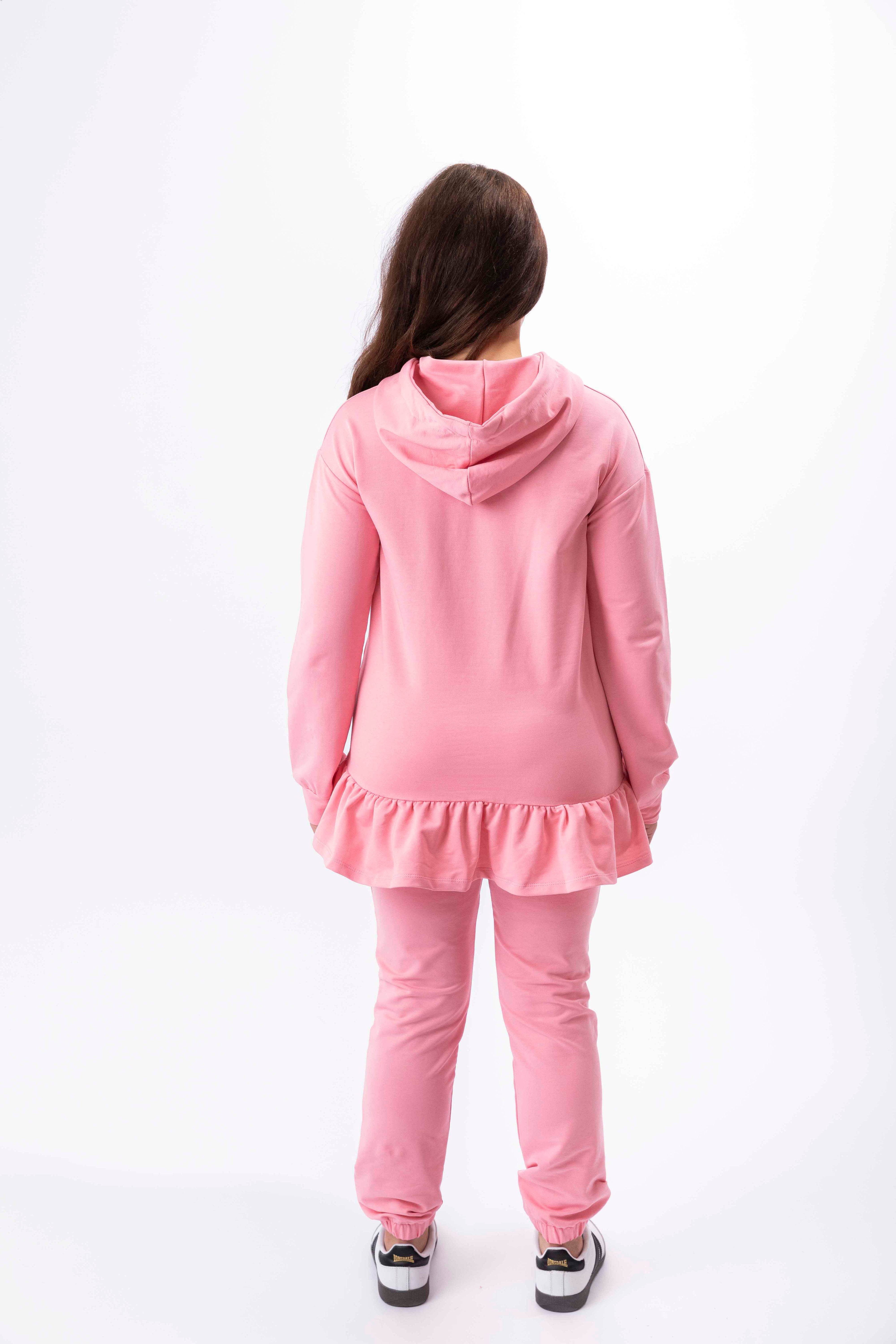 Frilled Hem Hoodie Tracksuit