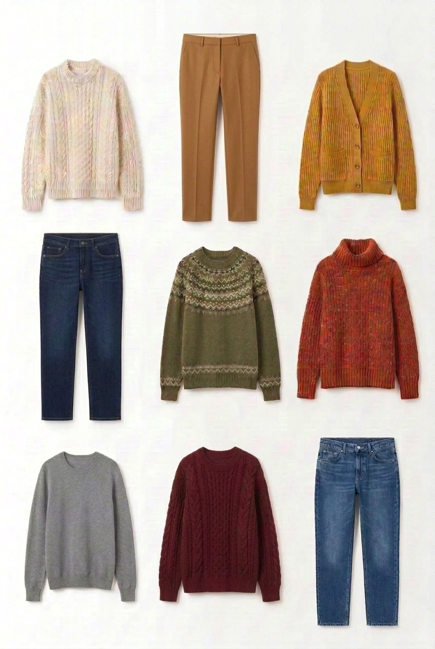 MIX Wholesale Women's Assorted Oddments of 20 Jumpers, 20 Jeans/Trousers (BOX OF 40)