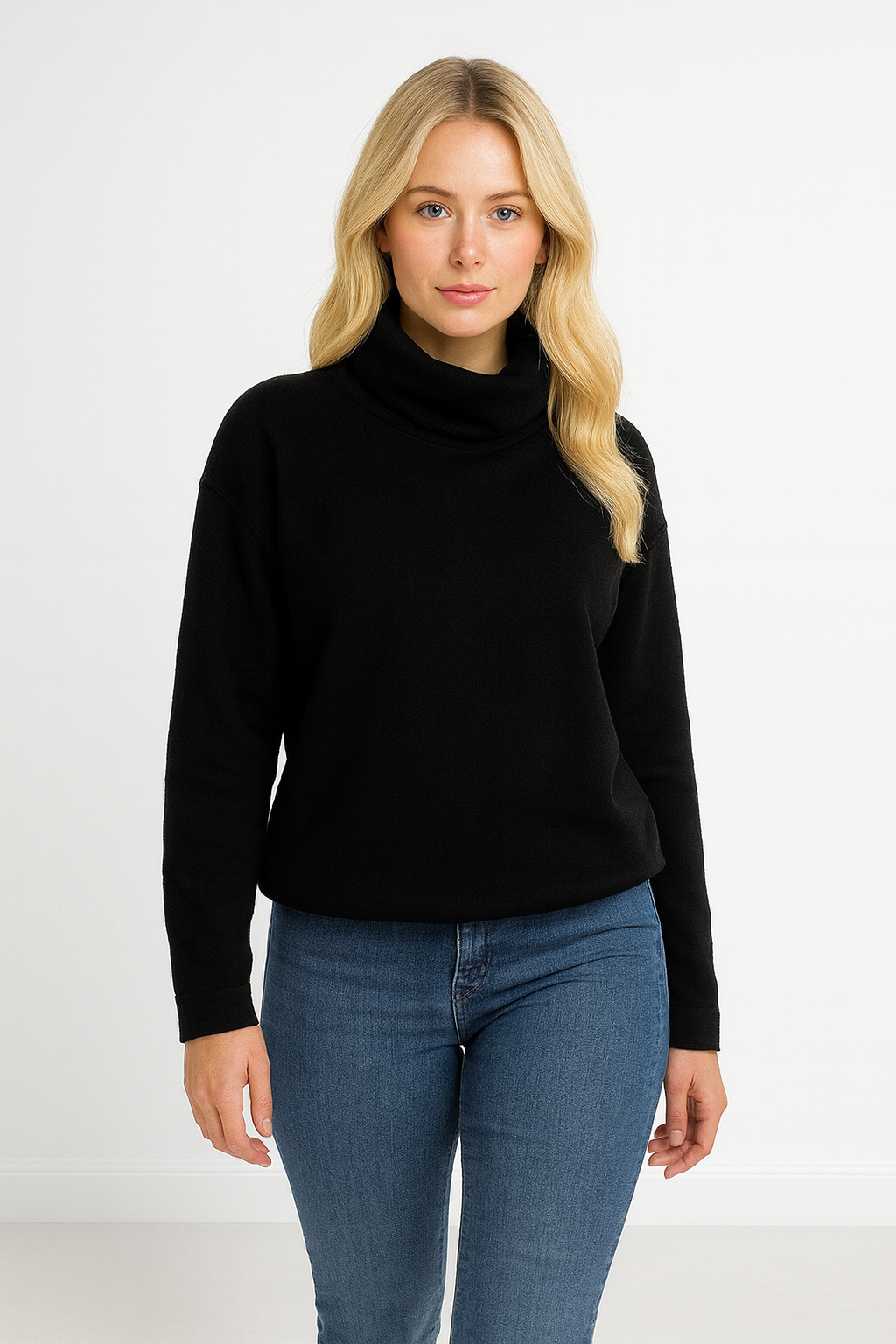 Fluffy Fleece Wide Neck Sweatshirt