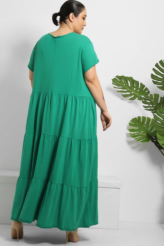 Tiered Cotton Summer Maxi Dress-SinglePrice