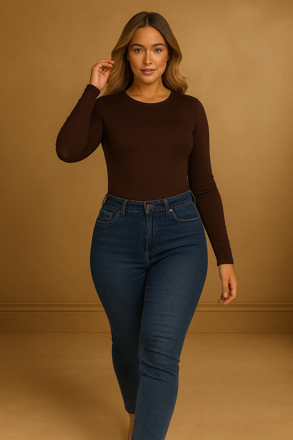 Scoop Neck Slinky Bodysuit