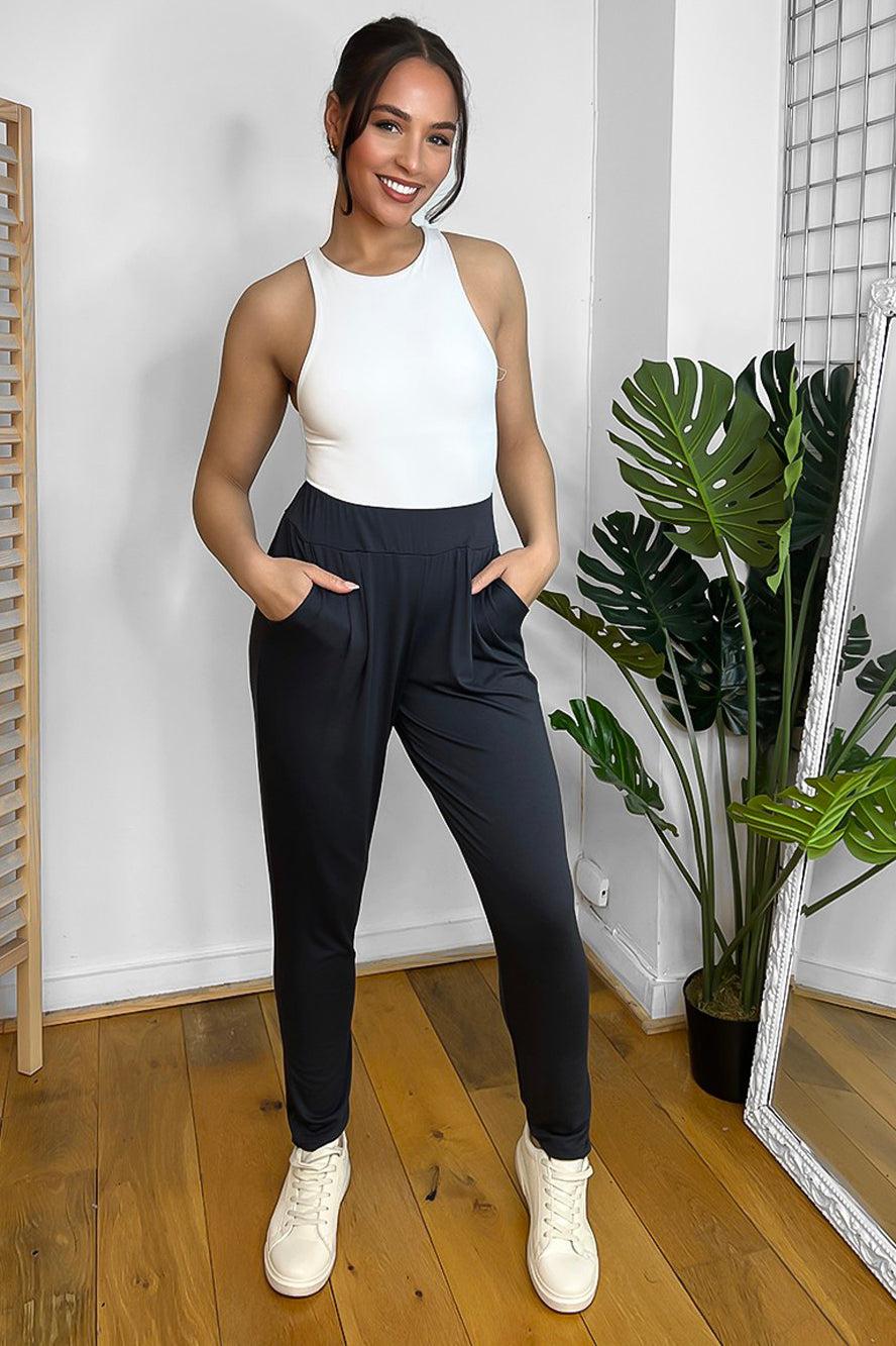 Lightweight Elastic Waist Comfort Trousers-SinglePrice