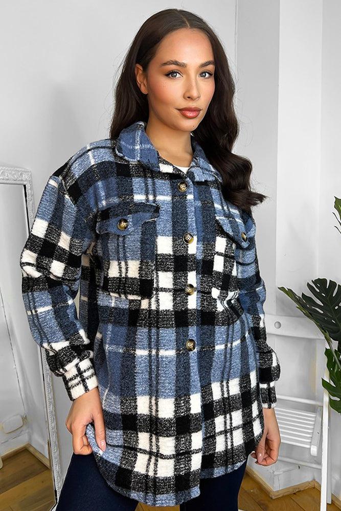 Chest Pockets Classic Plaid Shirt-SinglePrice