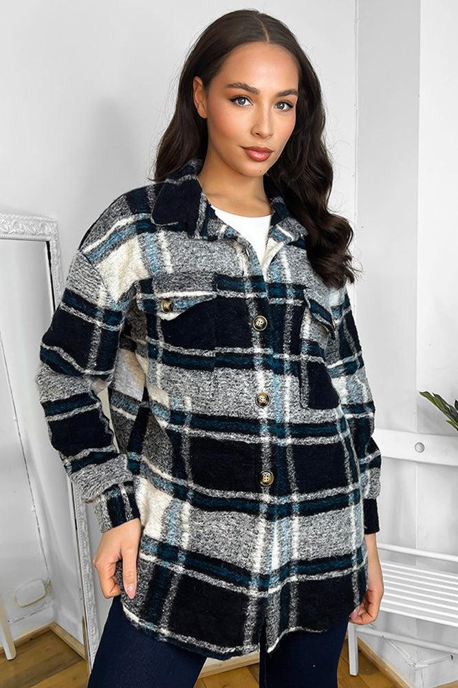 Chest Pockets Classic Plaid Shirt-SinglePrice