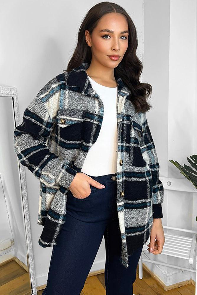 Chest Pockets Classic Plaid Shirt-SinglePrice