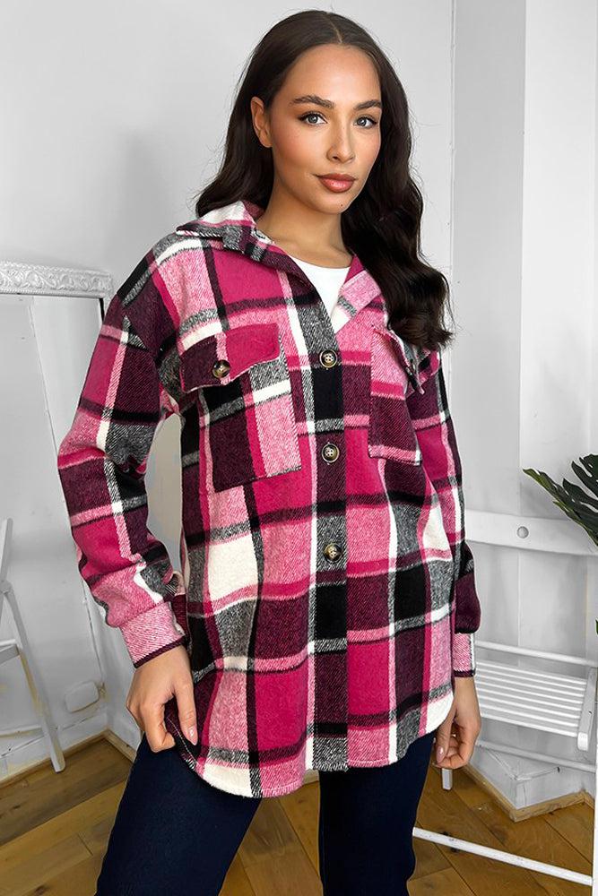 Chest Pockets Classic Plaid Shirt-SinglePrice