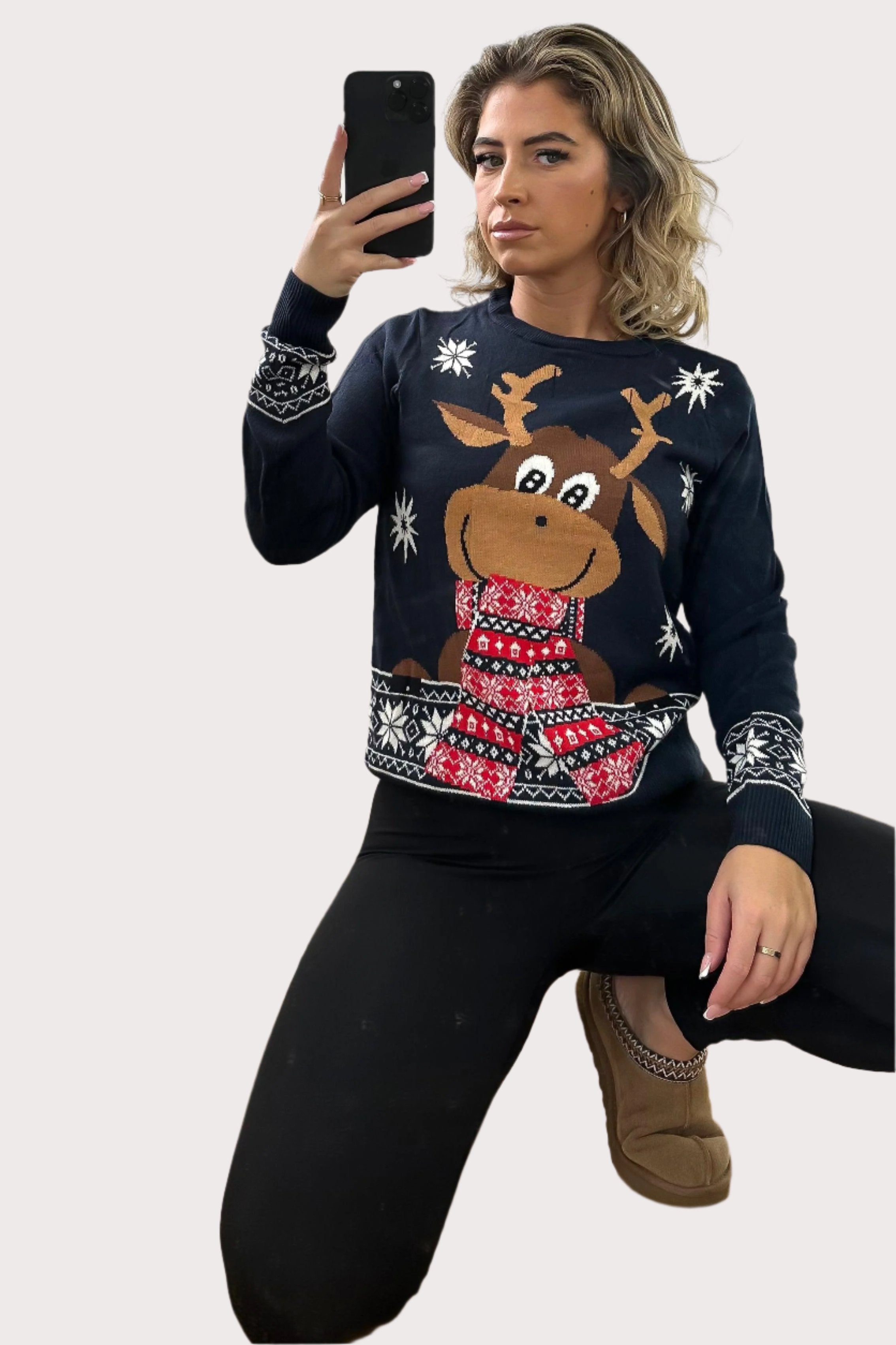 Festive Baby Deer Christmas Jumper-SinglePrice