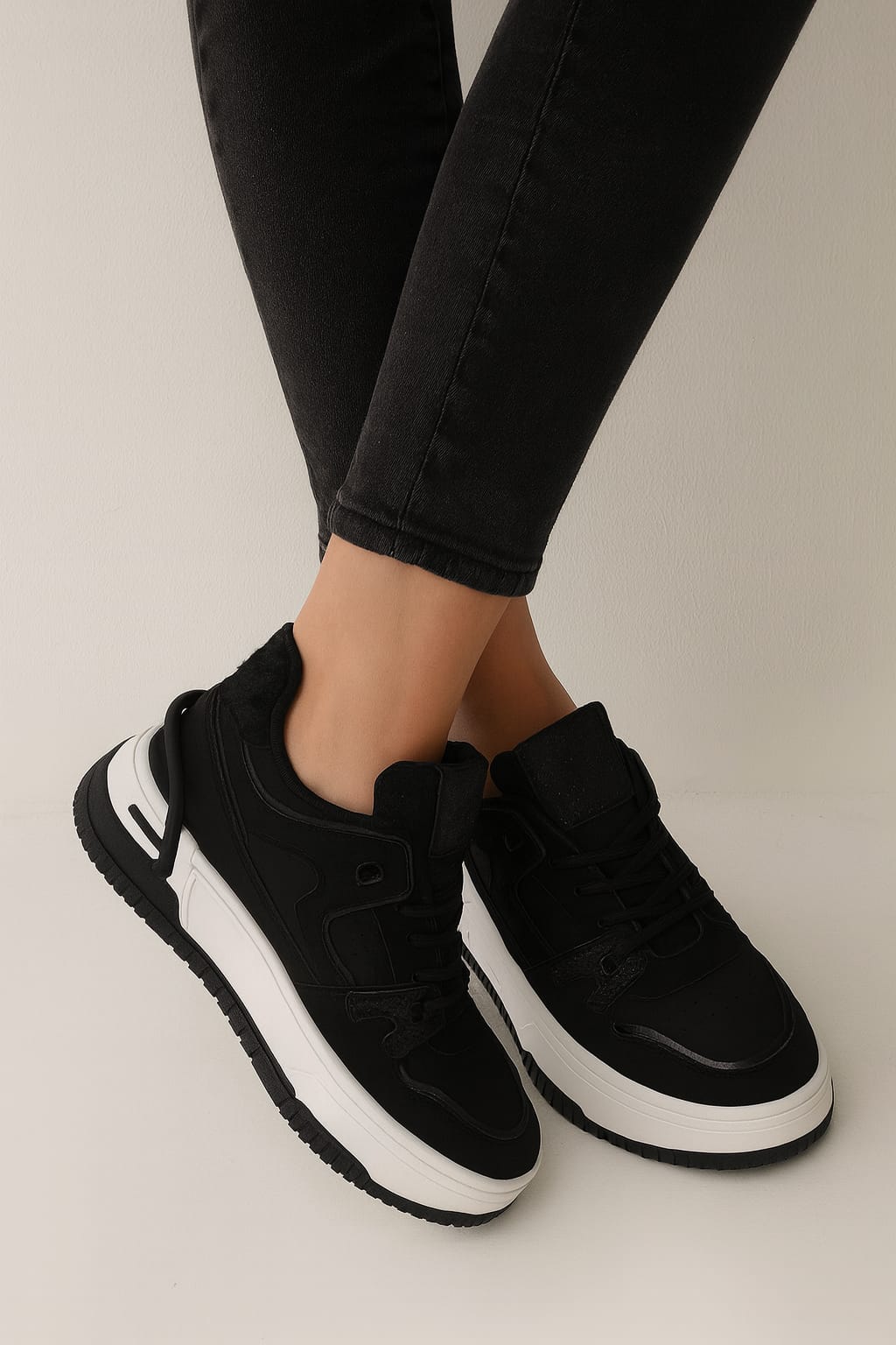 Platform Sneakers Tom Tailor Sneaker Low Black Contrast Eye