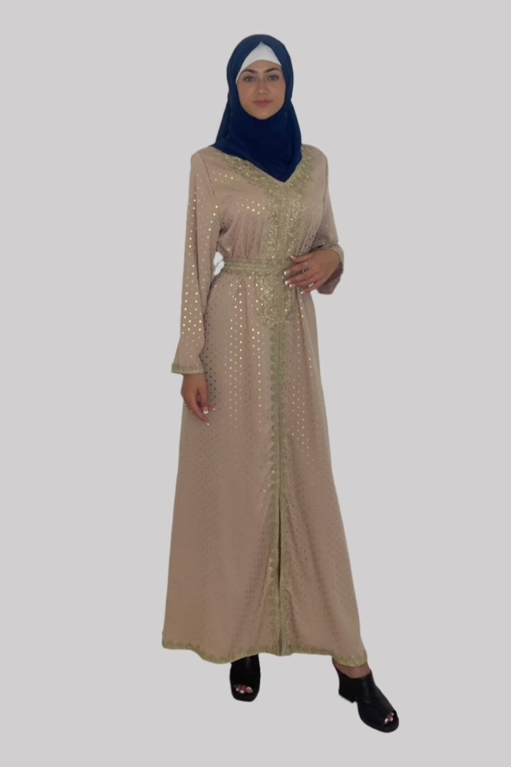 Embroidered Moroccan Style Traditional Celebration Dress