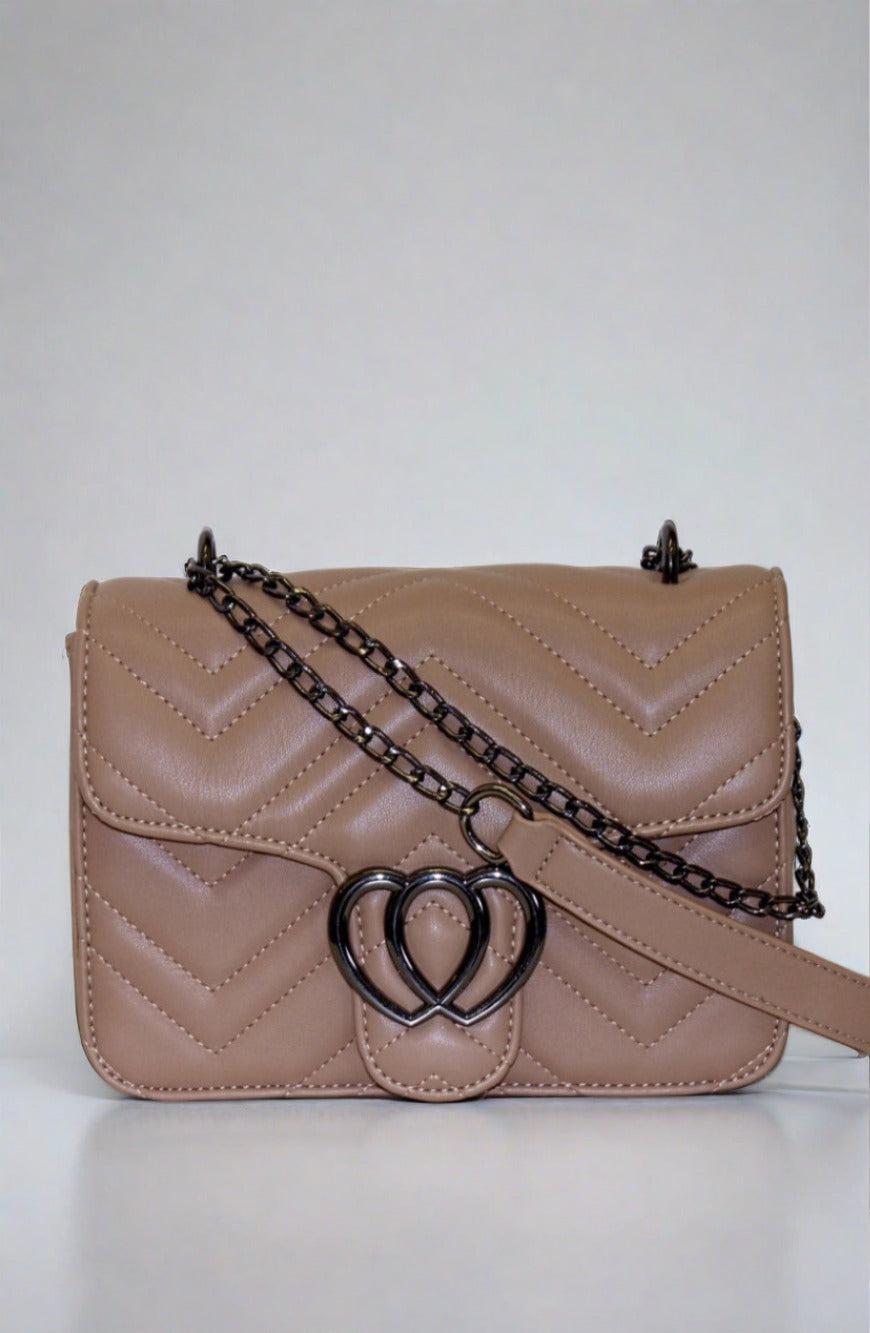 Quilted Faux Leather Chain Strap Small Shoulder Bag