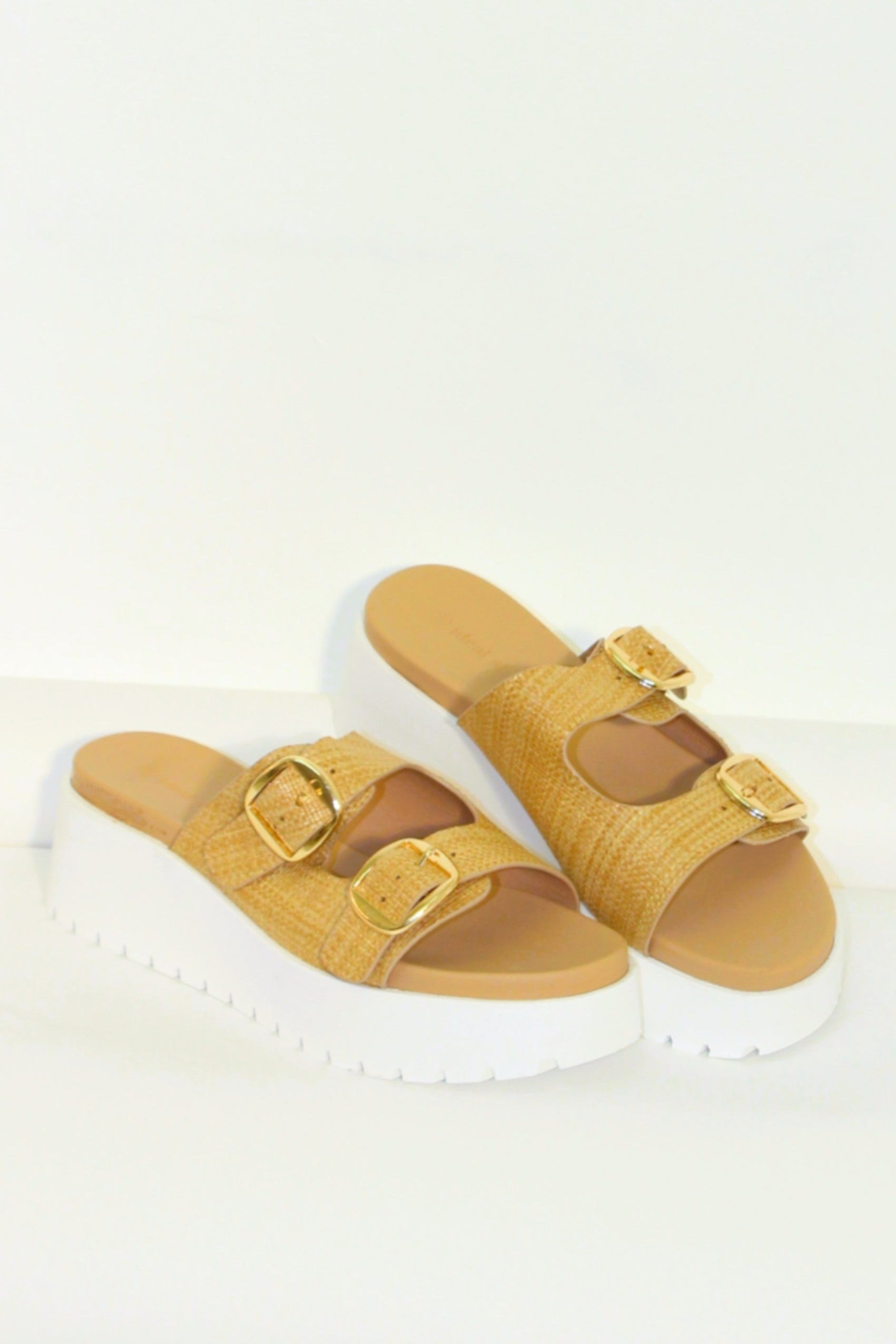 Wholesale Women’s Chunky Adjustable Double Buckle Slider Shoes (BOX OF 12)