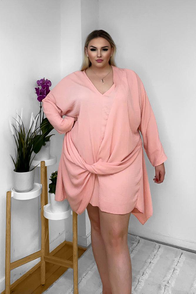 Asymmetric Hem Twist Front Tunic-SinglePrice