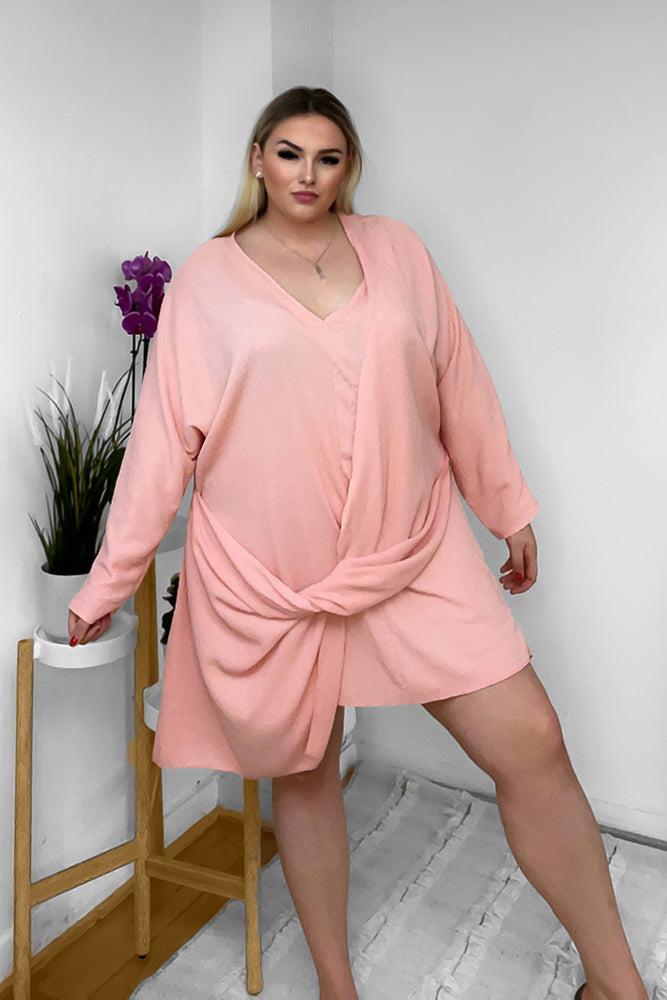 Asymmetric Hem Twist Front Tunic-SinglePrice