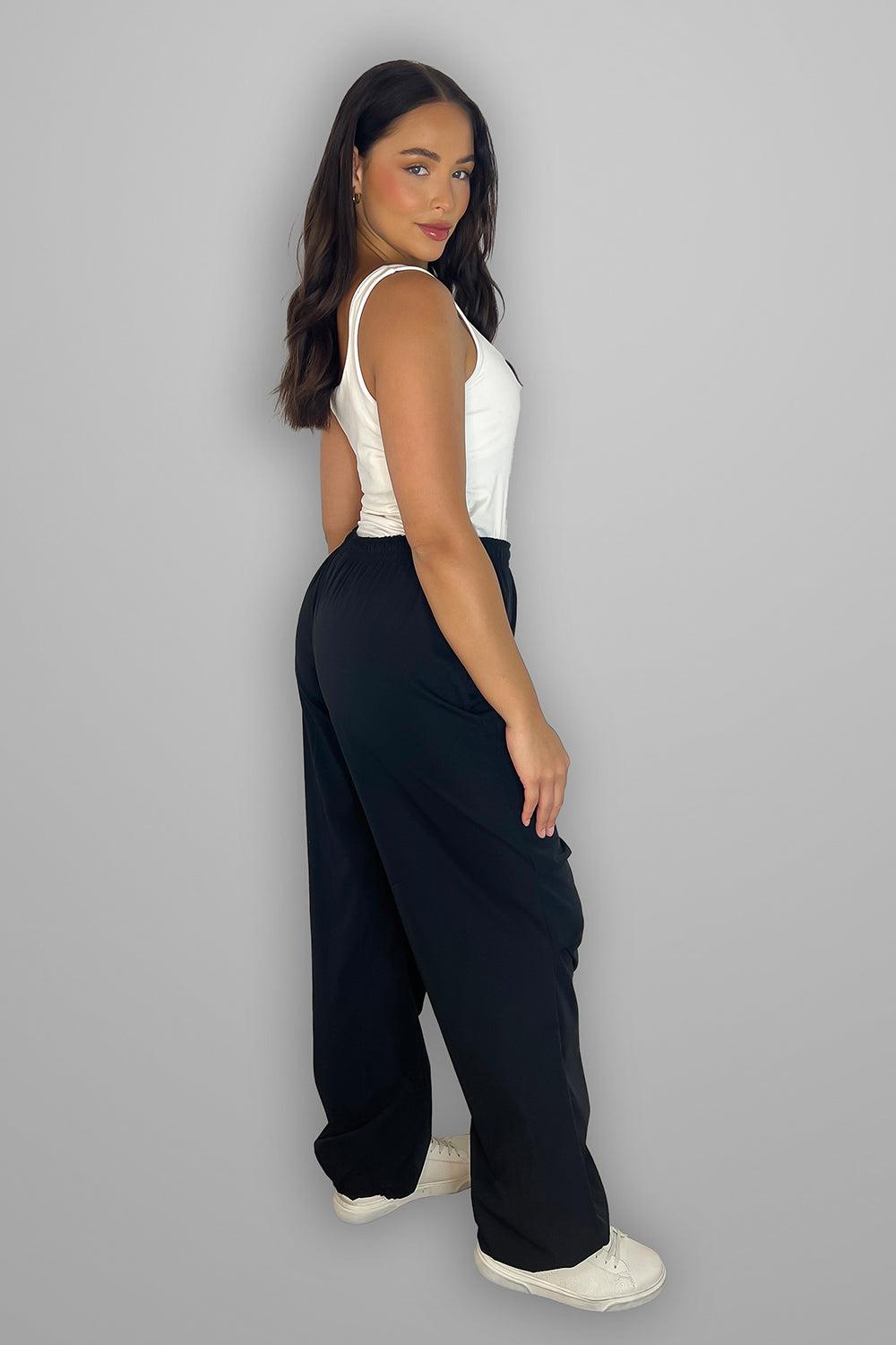 Drawstring Details Shell Cargo Trousers-SinglePrice