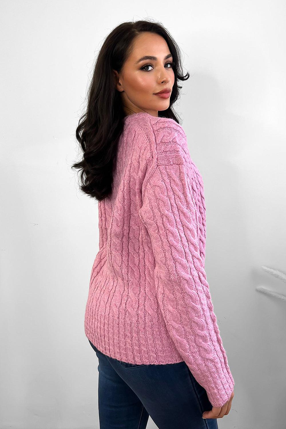 Twist Braid Knit Pullover-SinglePrice