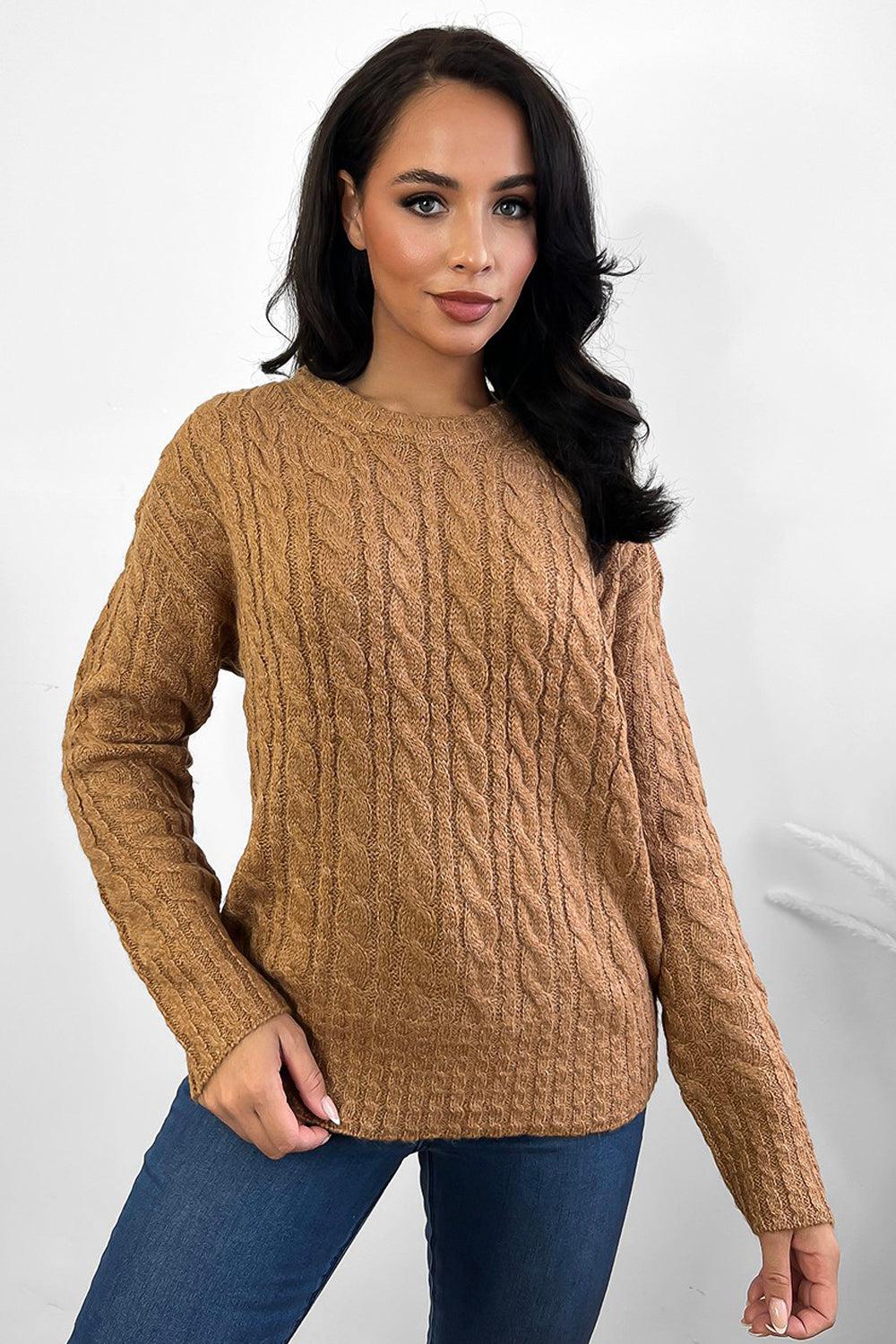 Twist Braid Knit Pullover-SinglePrice