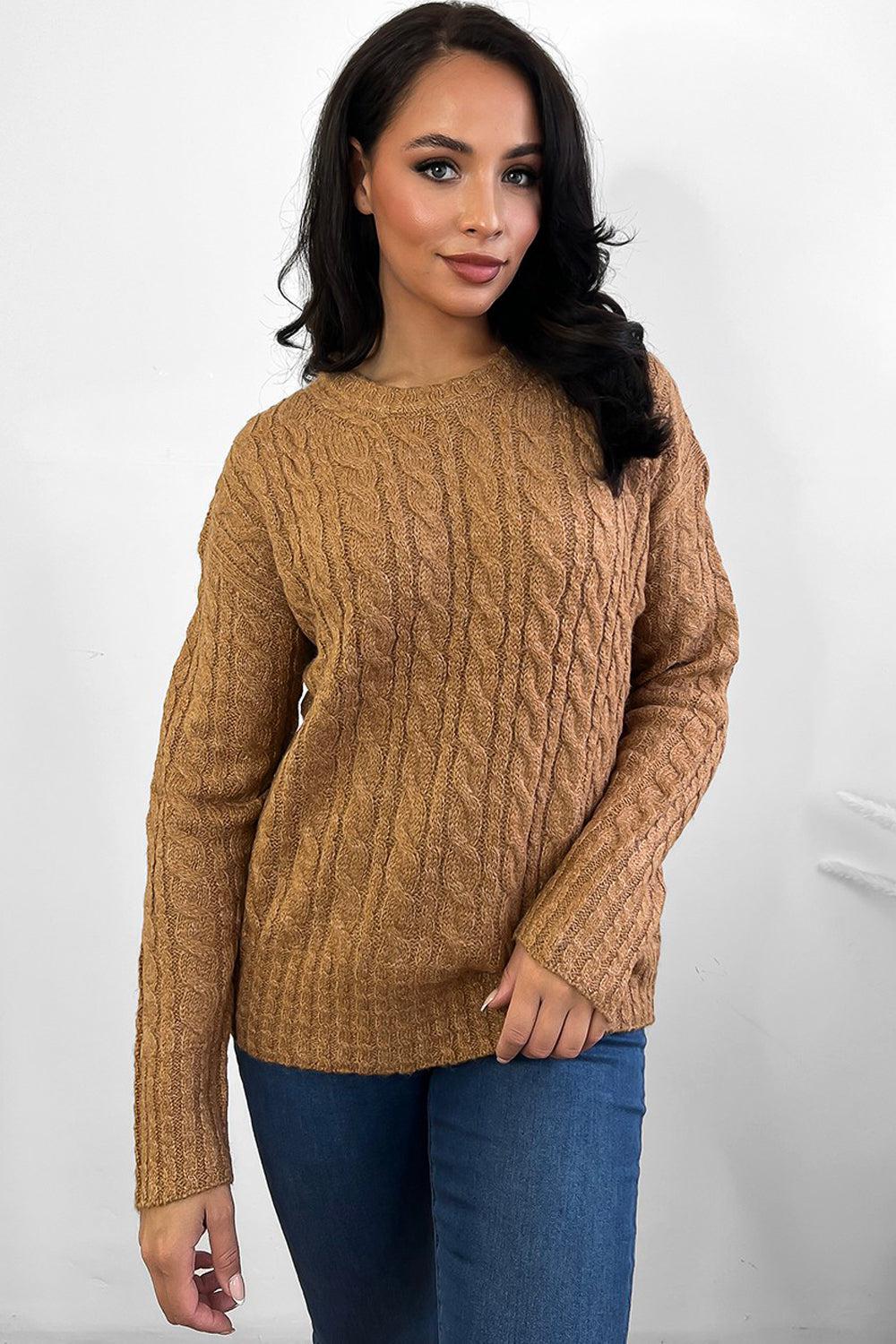 Twist Braid Knit Pullover-SinglePrice