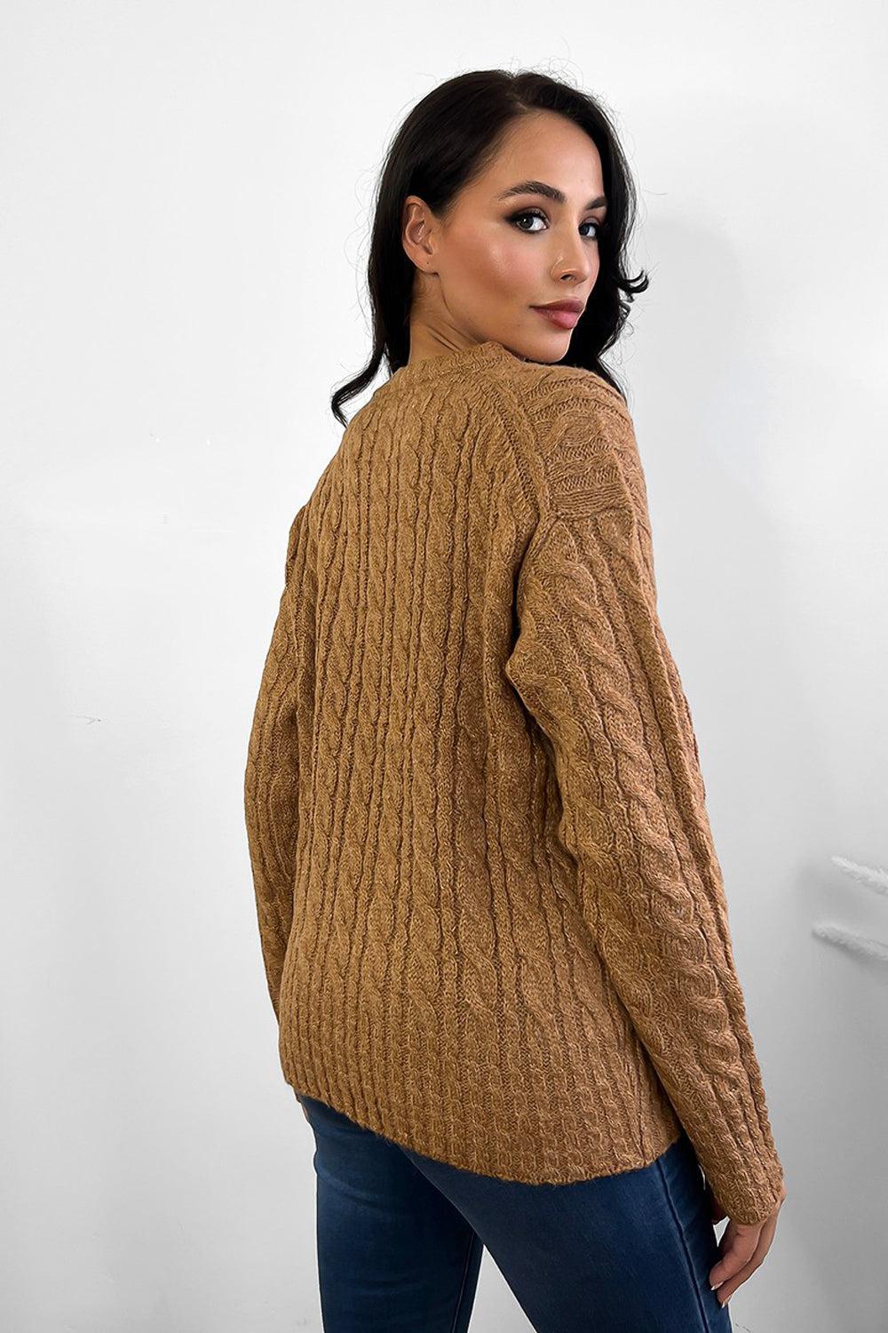 Twist Braid Knit Pullover-SinglePrice