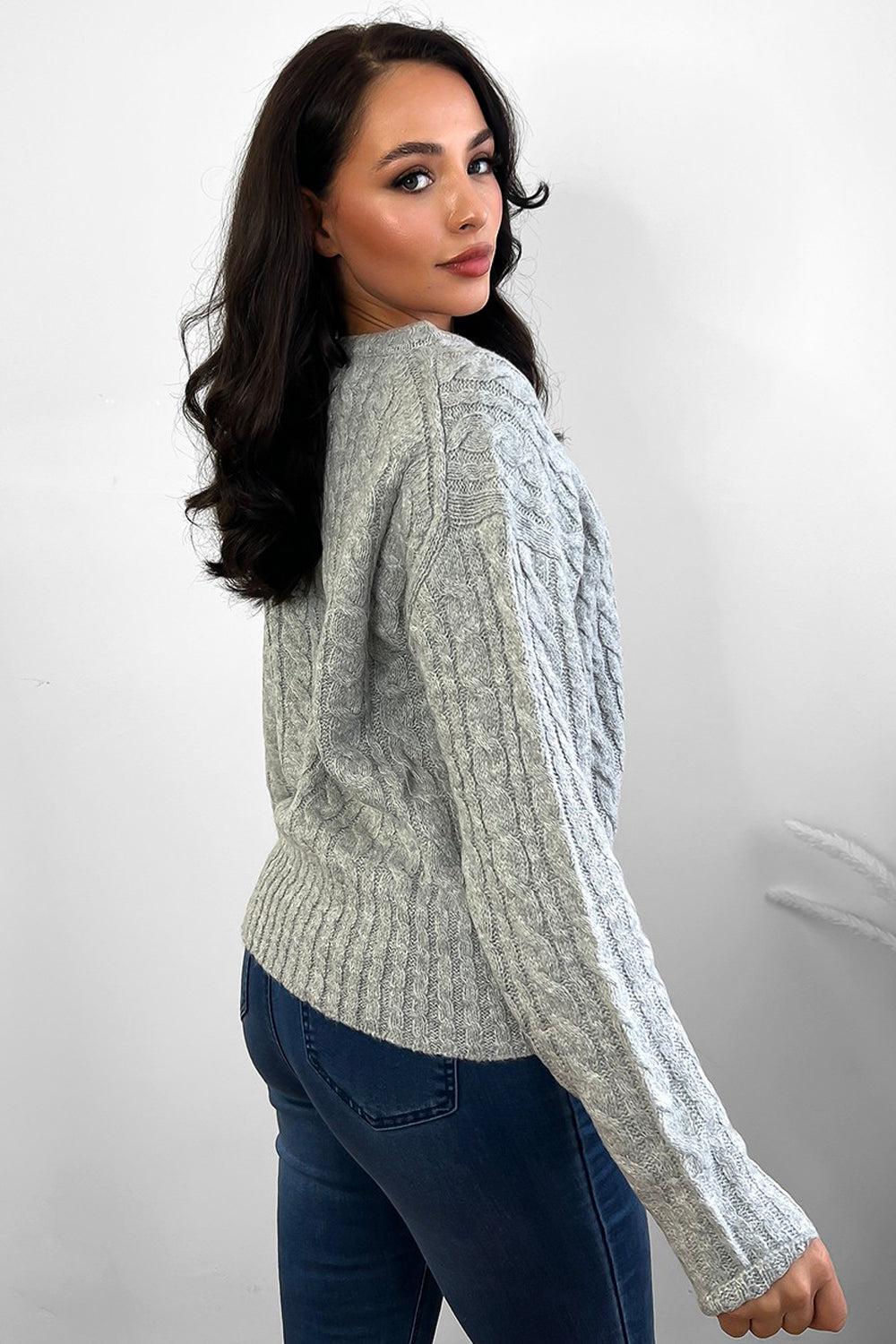Twist Braid Knit Pullover-SinglePrice