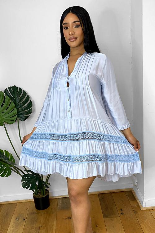 Silk Blend Relaxed Fit Summer Dress-SinglePrice