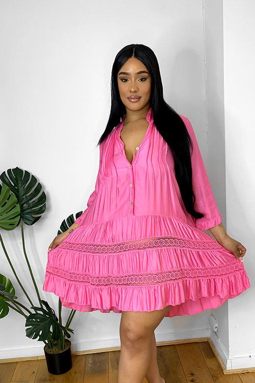 Silk Blend Relaxed Fit Summer Dress-SinglePrice