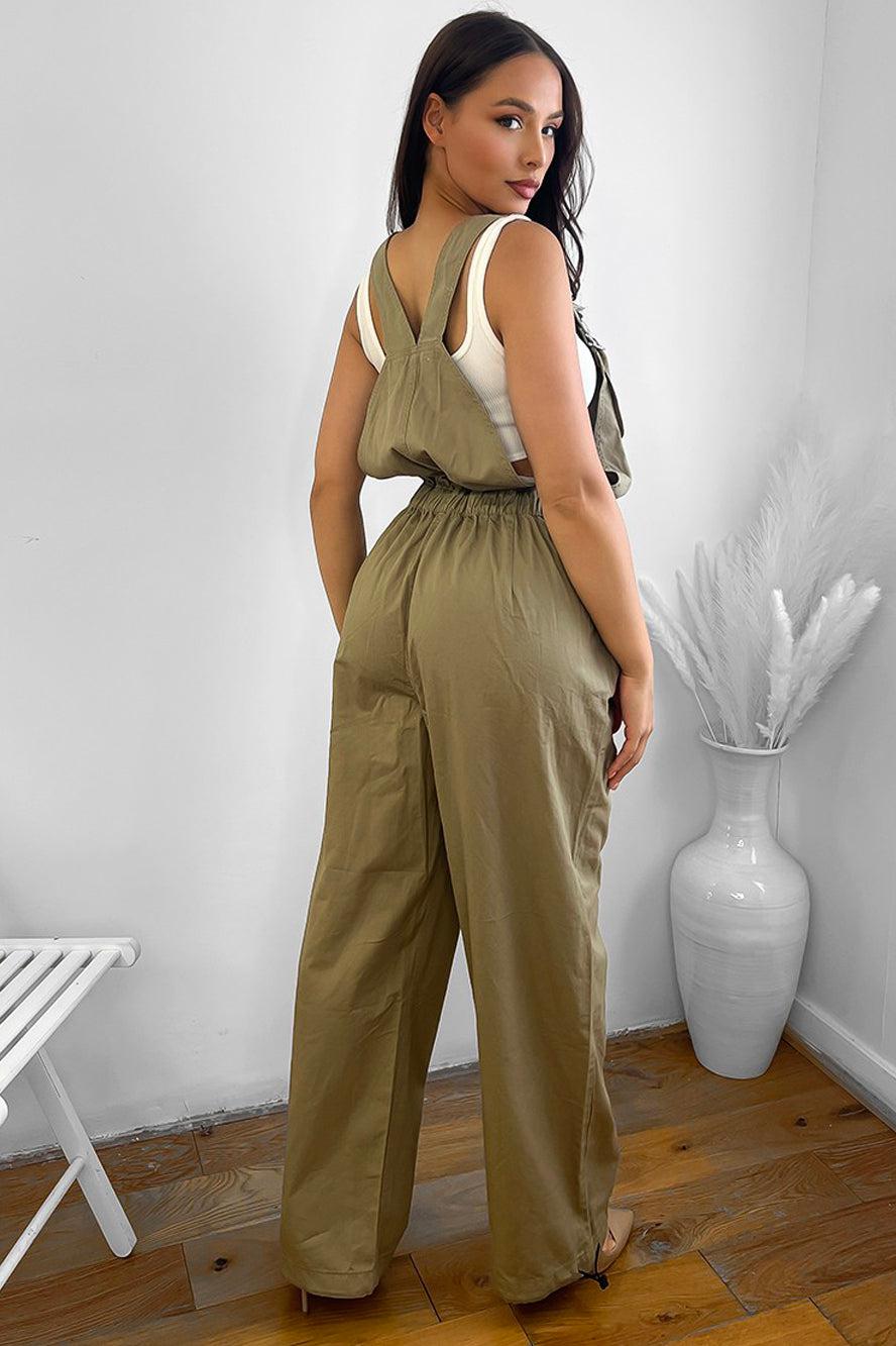 Olive Green 100% Cotton Dungarees-SinglePrice