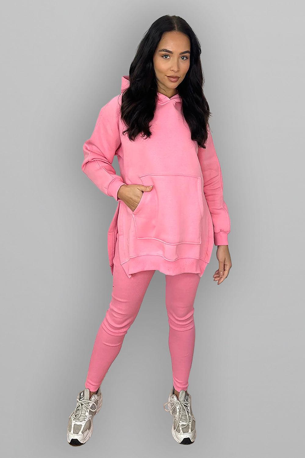 Thick Fleece Hoodie And Leggings Set