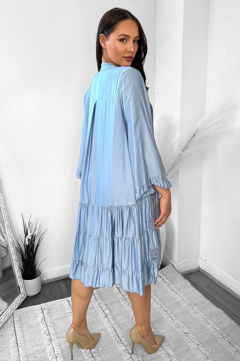 Silk Blend Relaxed Fit Summer Dress-SinglePrice