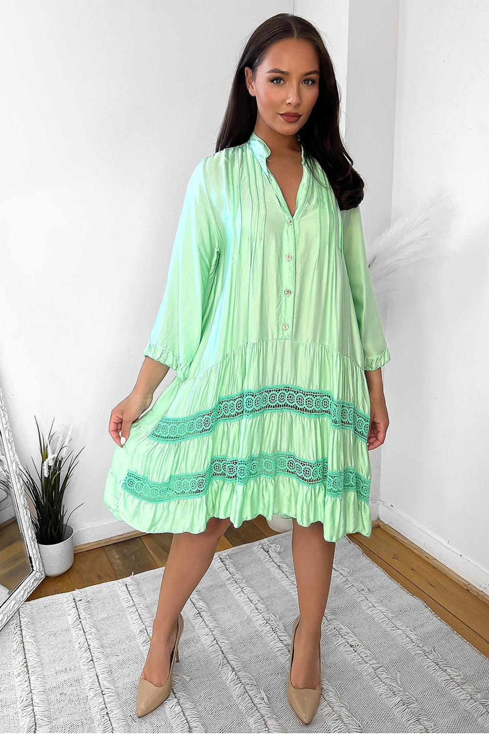 Silk Blend Relaxed Fit Summer Dress-SinglePrice