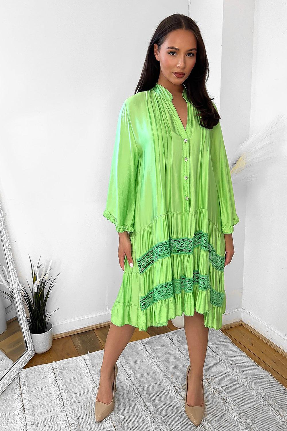 Silk Blend Relaxed Fit Summer Dress-SinglePrice