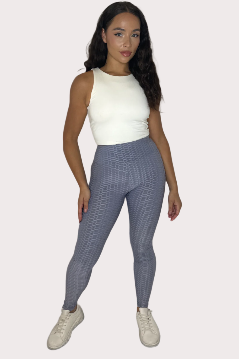 Ruched Textured Stretchy Leggings