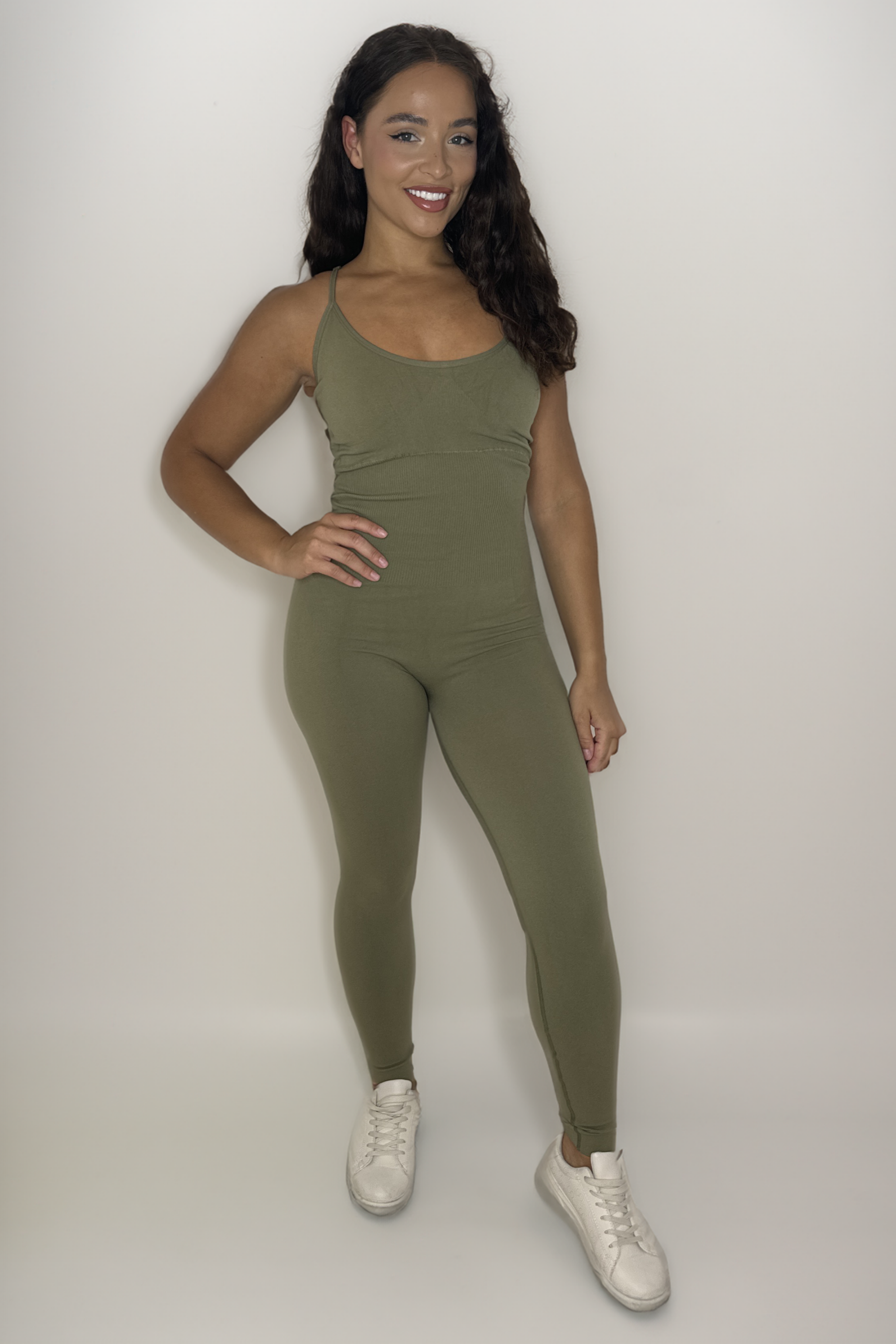 Adjustable Straps Padded Cup Waist Control Full Length Unitard-SinglePrice