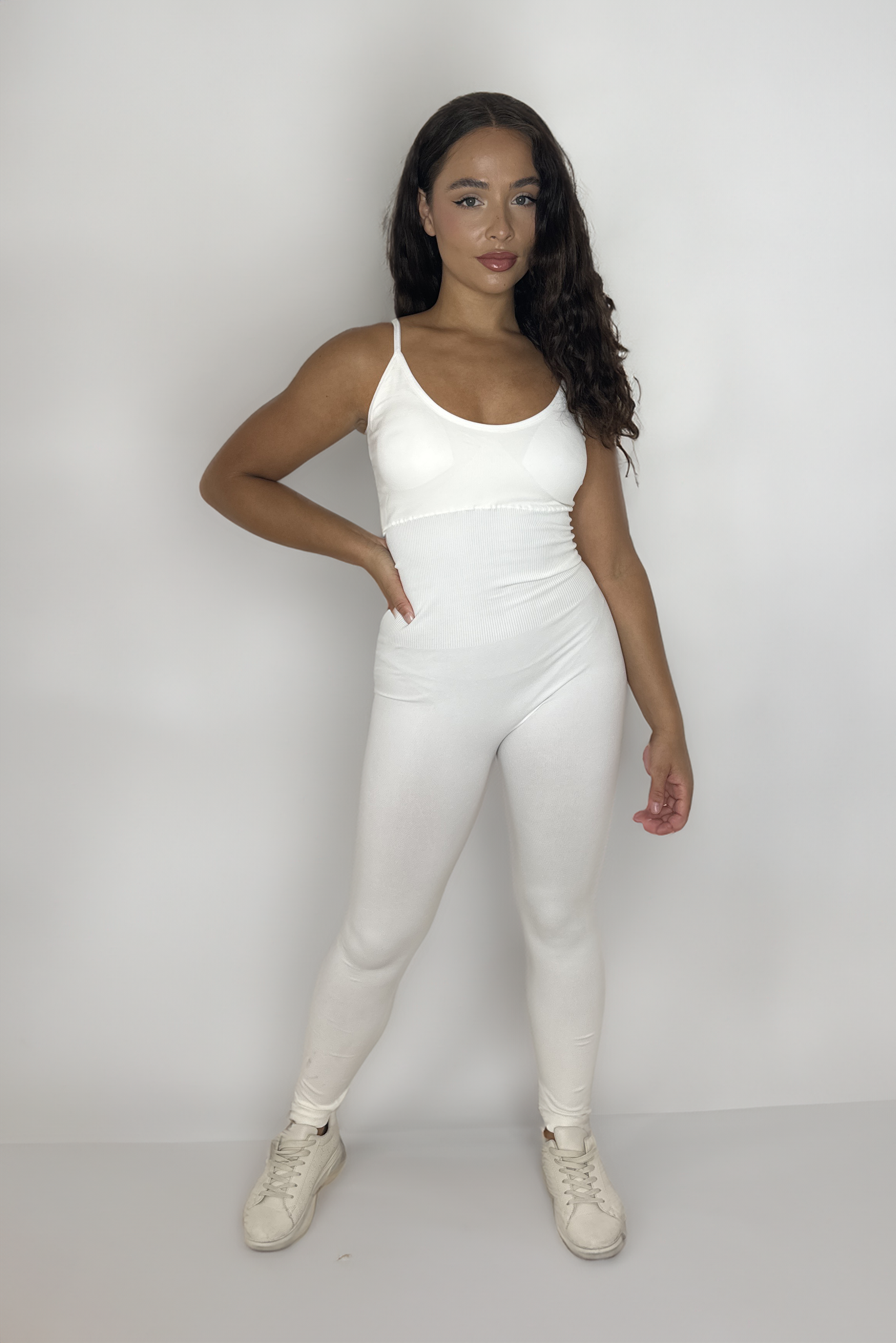 Adjustable Straps Padded Cup Waist Control Full Length Unitard-SinglePrice