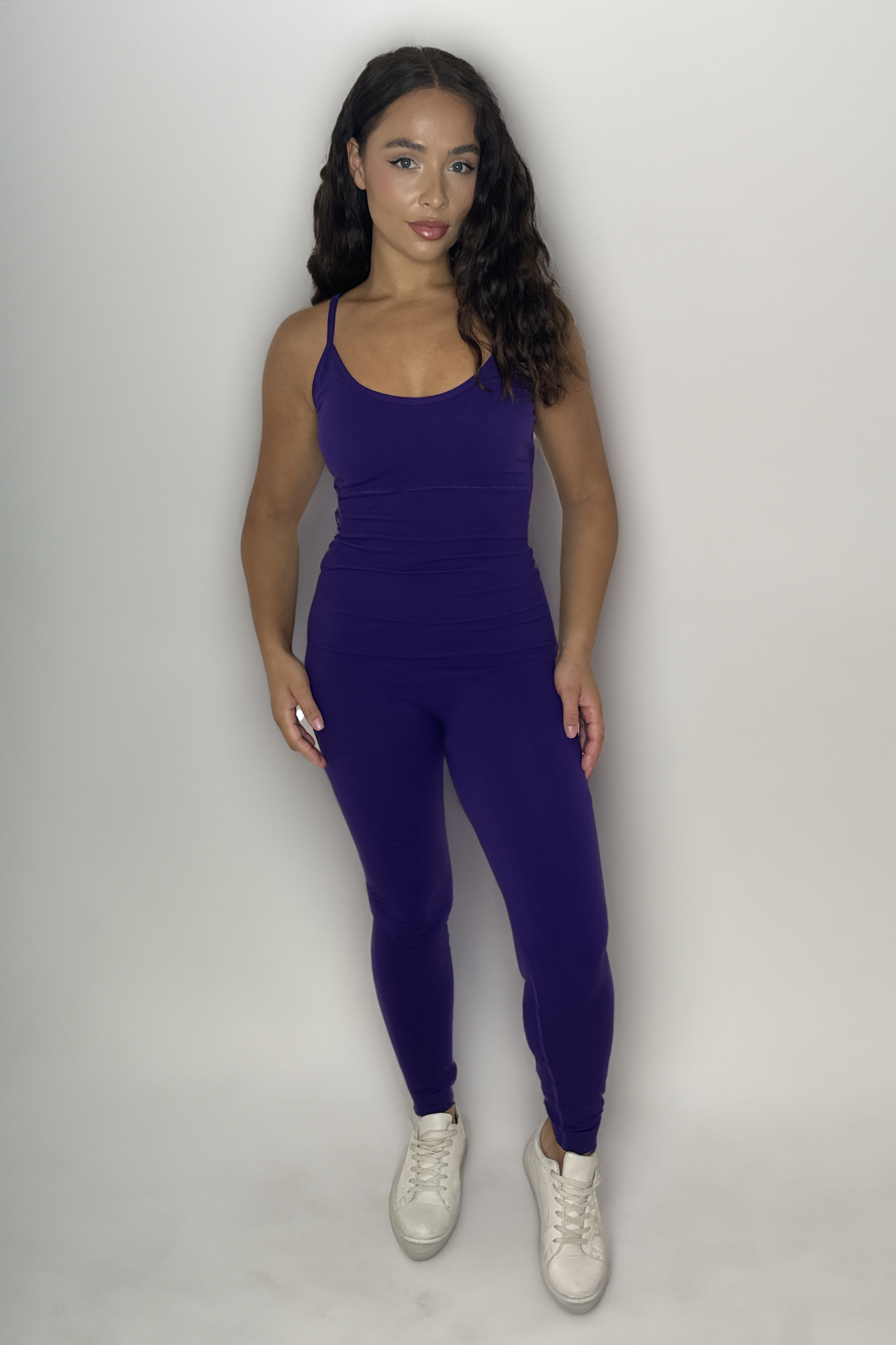 Adjustable Straps Padded Cup Waist Control Full Length Unitard-SinglePrice