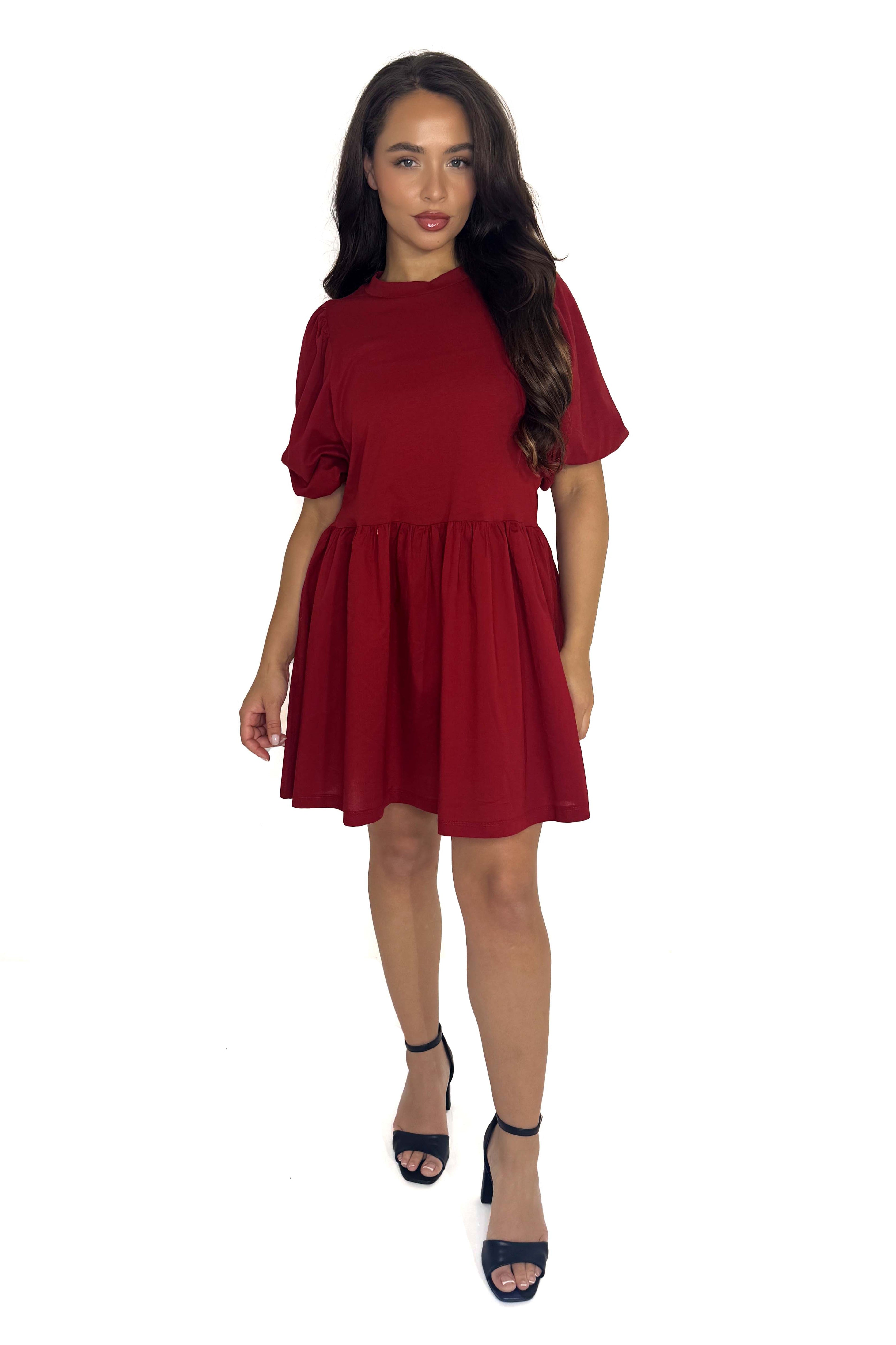 Puff Sleeve Cotton Summer Dress