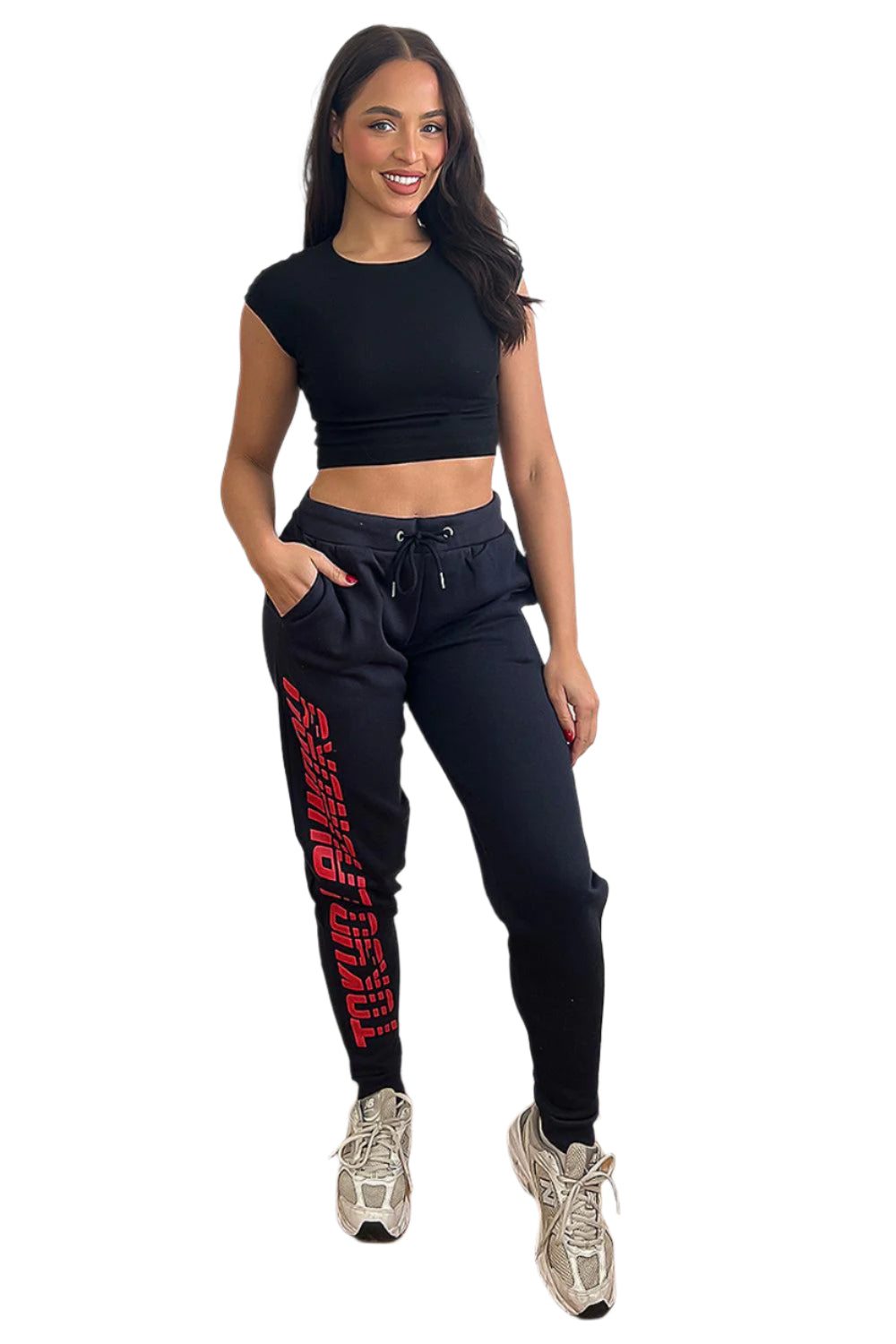 Full Leg Print Varsity Jogger Trousers-SinglePrice