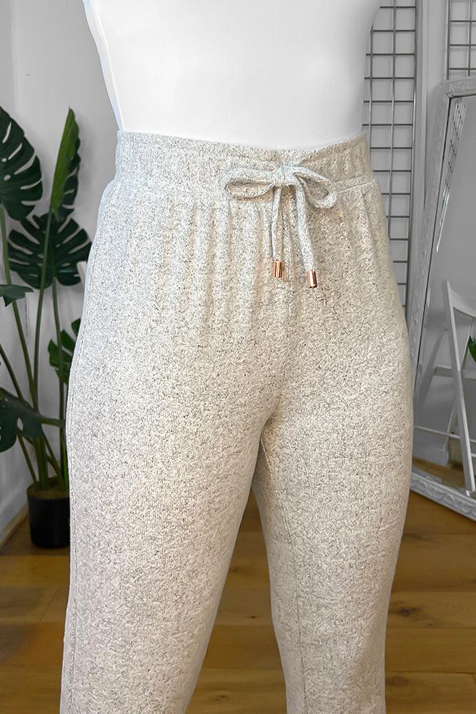 Grey Speckled Print Jogger Trousers-SinglePrice