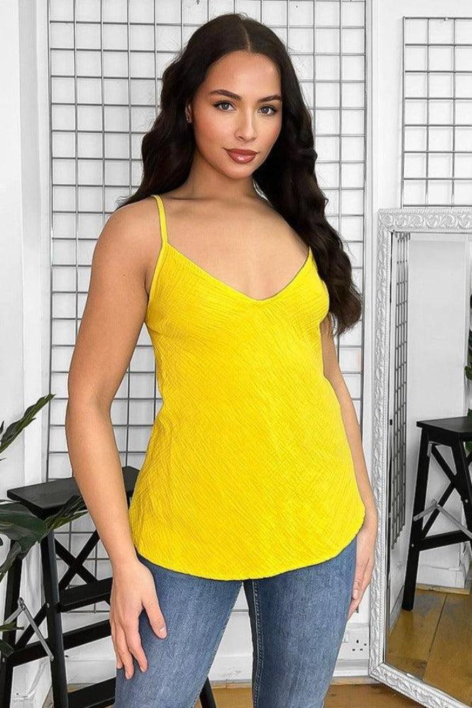 Pure Cotton Spaghetti Straps Cami Top-SinglePrice