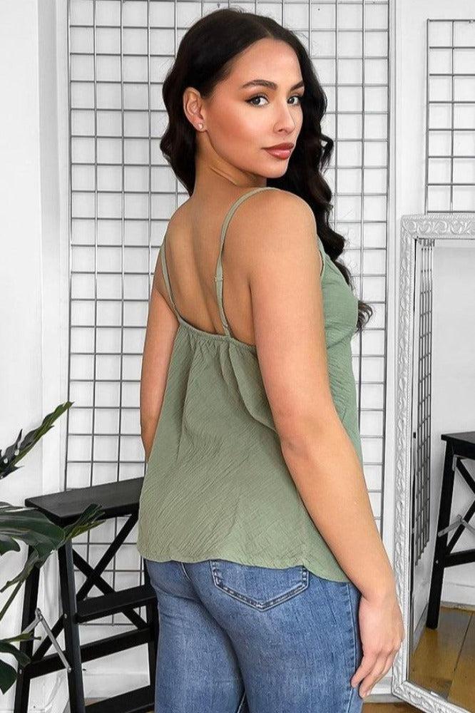 Pure Cotton Spaghetti Straps Cami Top-SinglePrice