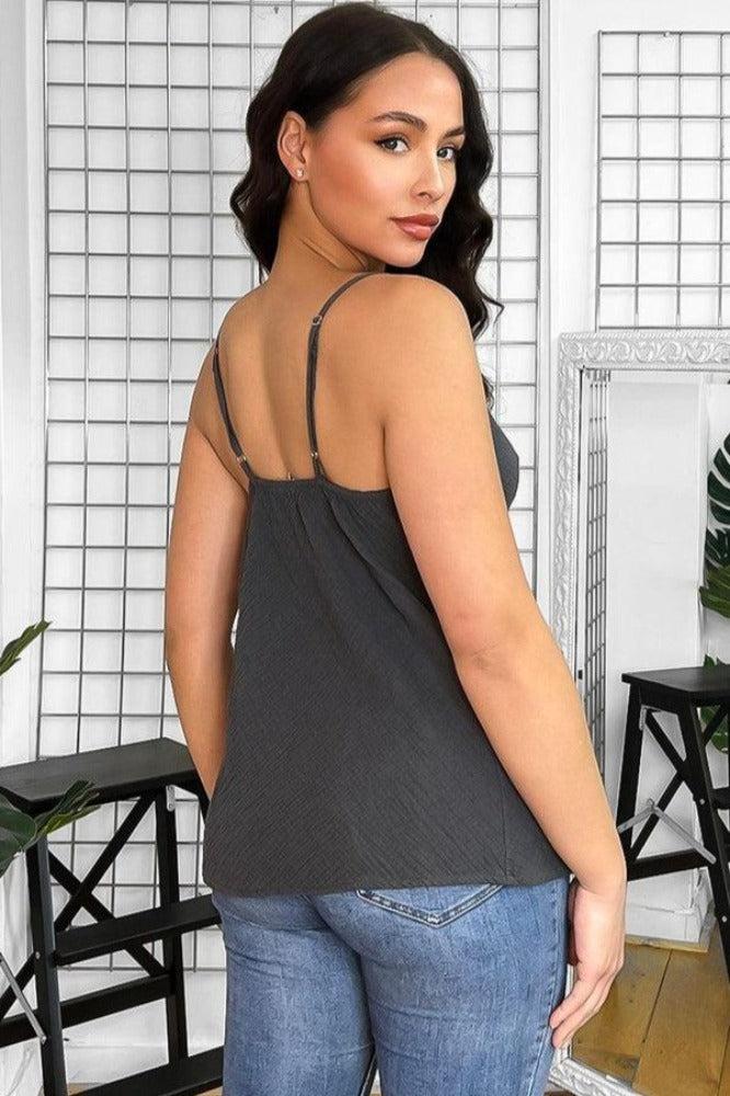 Pure Cotton Spaghetti Straps Cami Top-SinglePrice