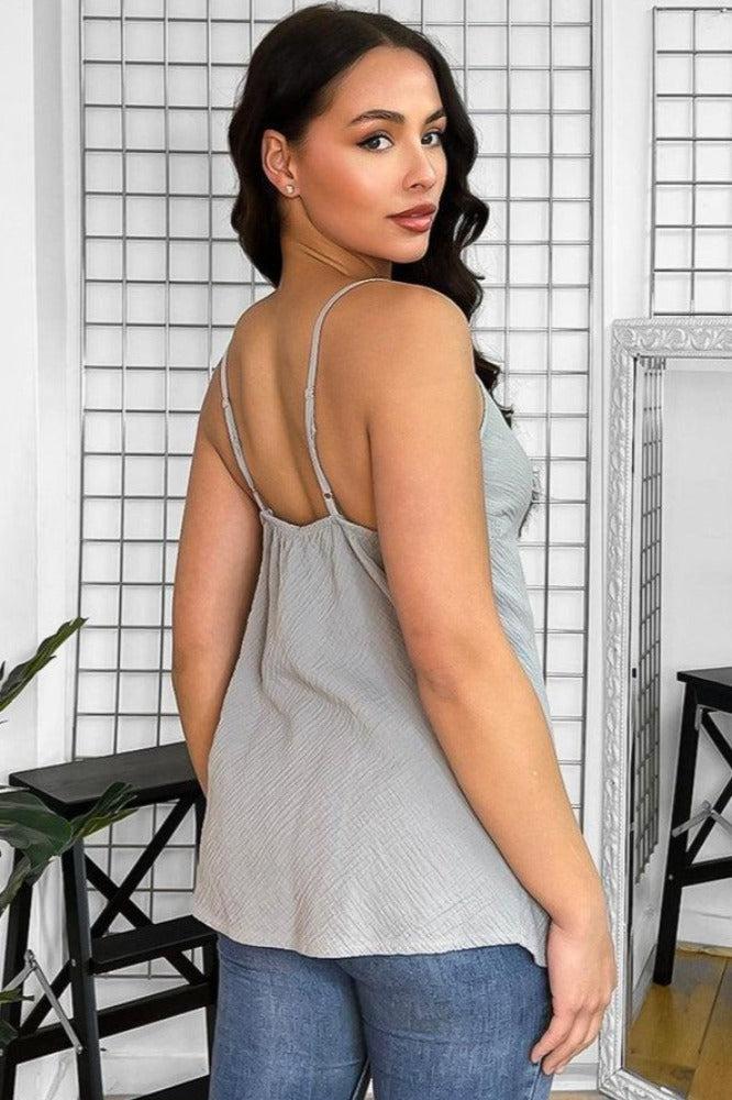 Pure Cotton Spaghetti Straps Cami Top-SinglePrice