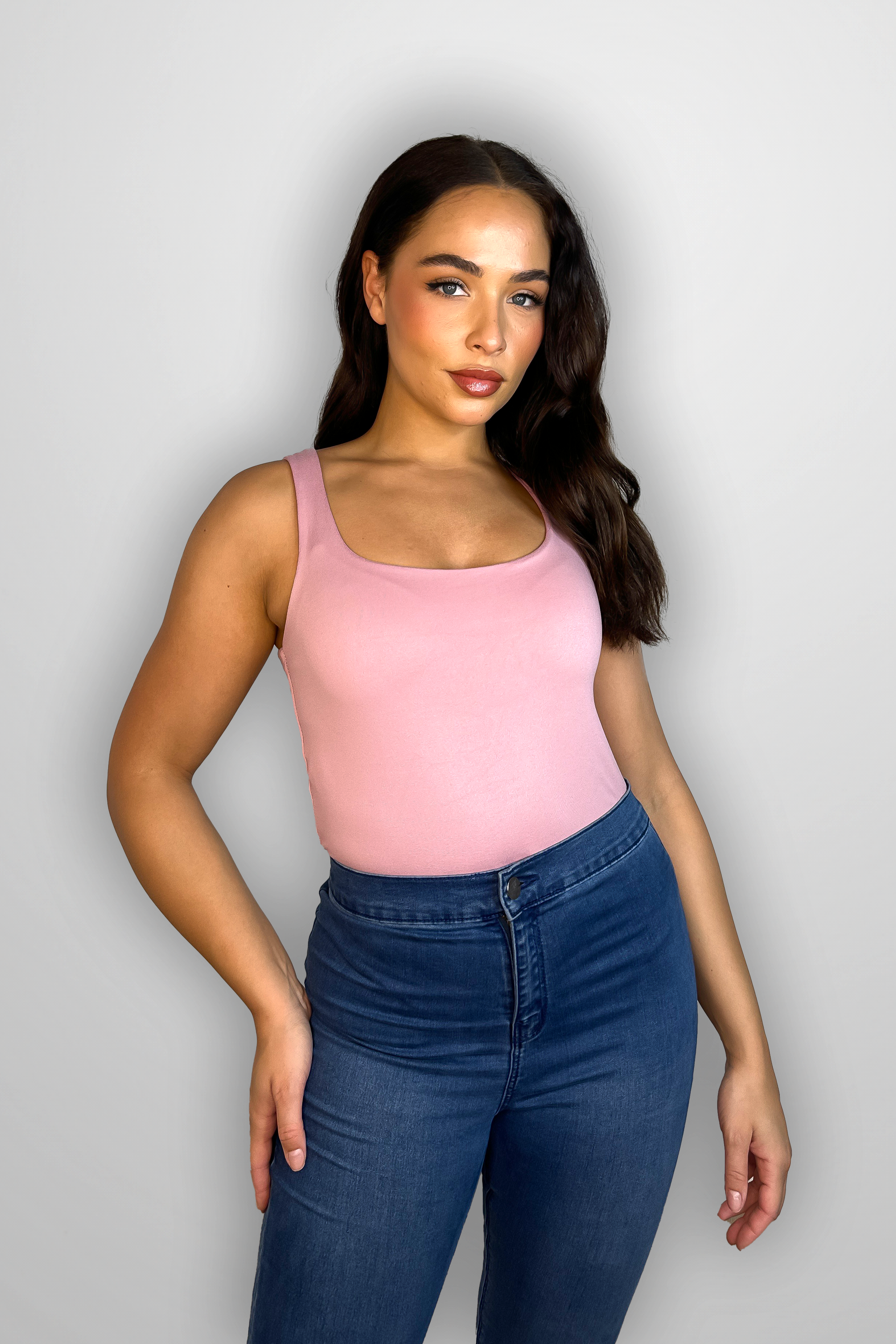 Slinky Scoop Neck Bodysuit
