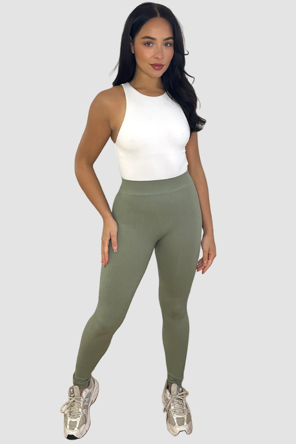 High Waist Wide Band Stretchy Leggings-SinglePrice