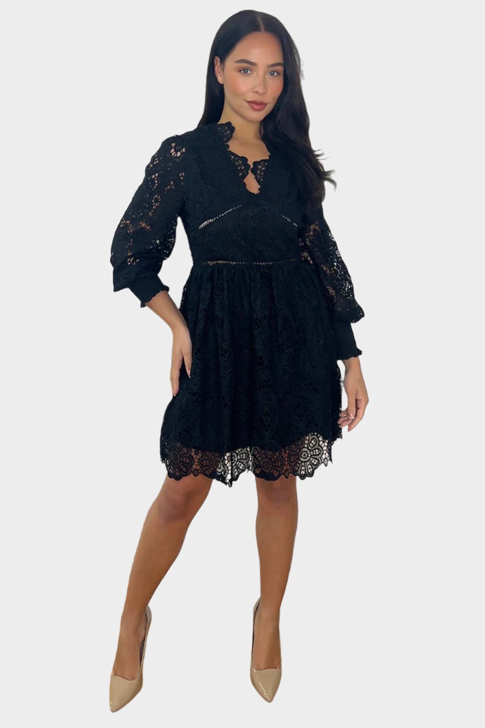 All Over Lace Occasion Dress-SinglePrice