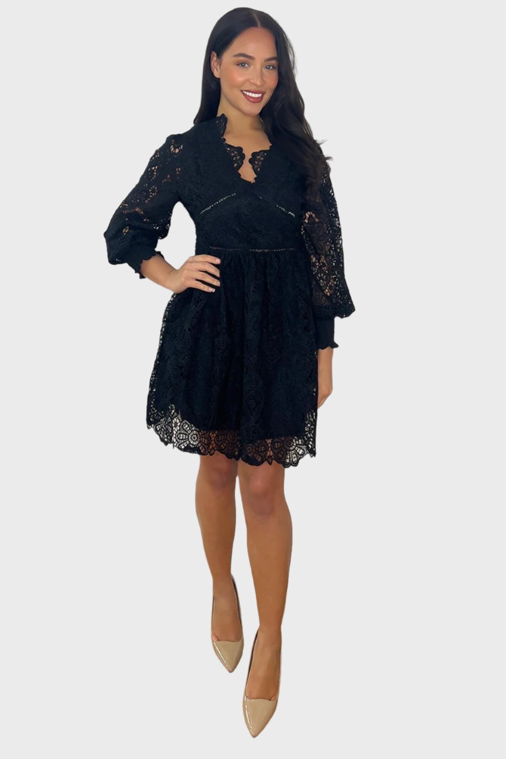 All Over Lace Occasion Dress-SinglePrice