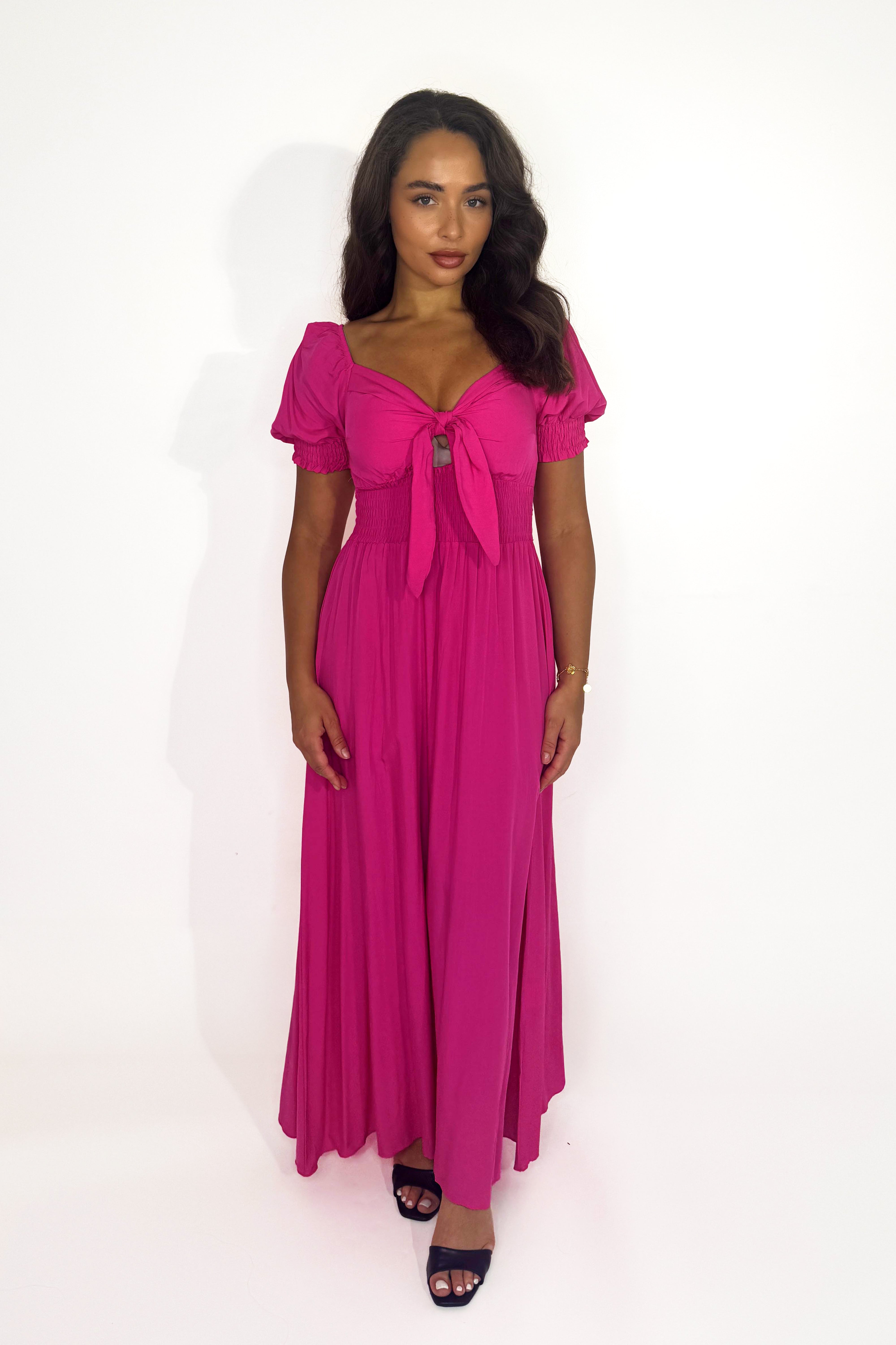 Wholesale Women’s Padded Off Shoulder Empire Waist Flowy Maxi Dress (PACK OF 6)