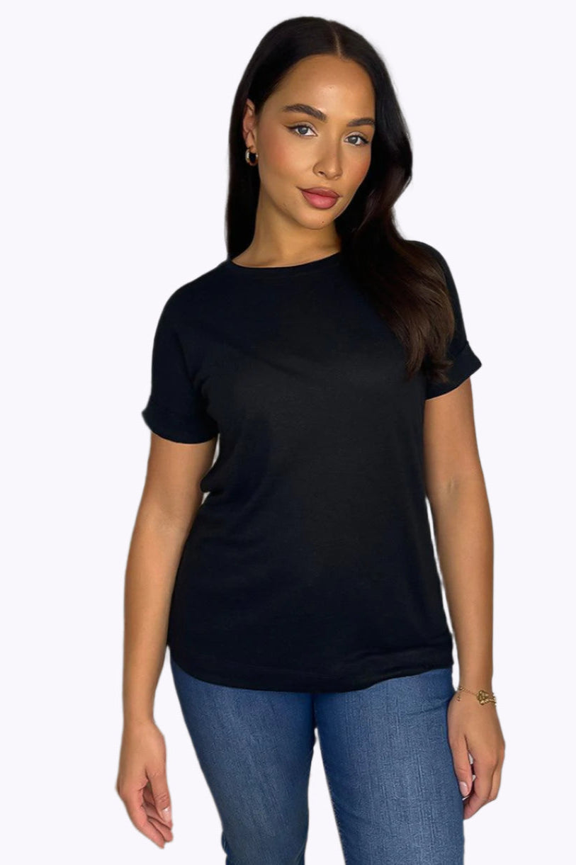 Cotton Short Sleeved Thin T-Shirt-SinglePrice